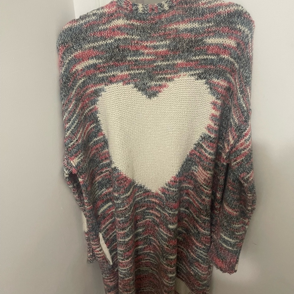 Heart Patterned Multicolor Sweater - image 1